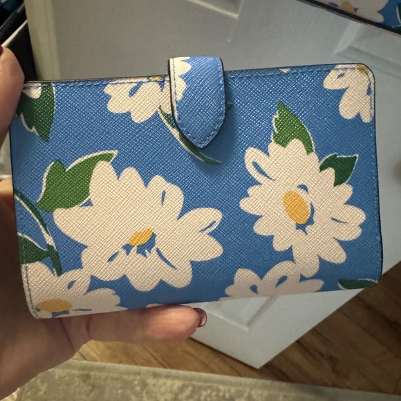 Kate Spade Blue Charming Daisy Tote Bag Purse w/ Matching Wallet NWT - Picture 3 of 5